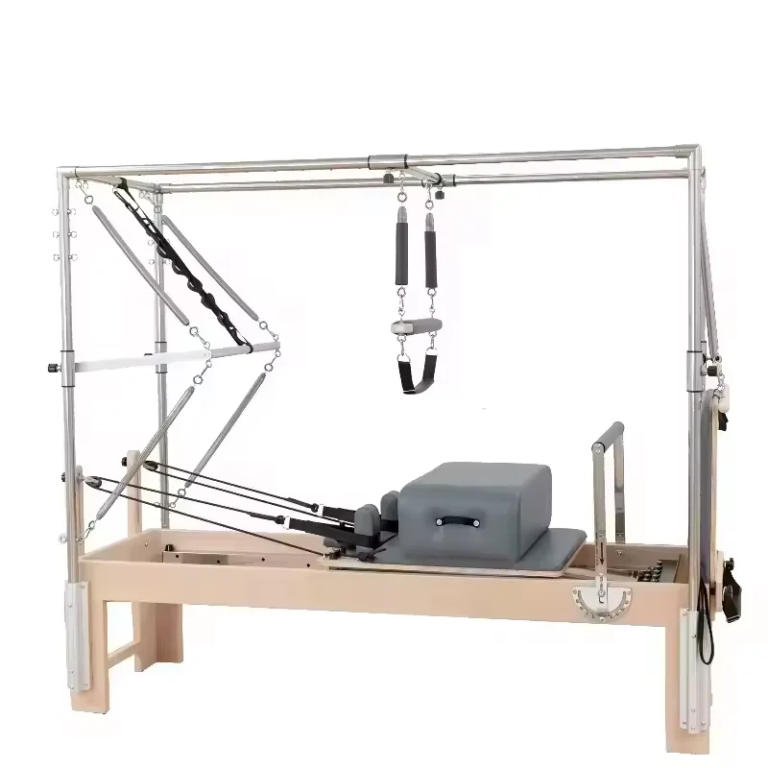 3 in 1 Maple Wood Pilates Reformer with Silent Pulley System for Home Gyms