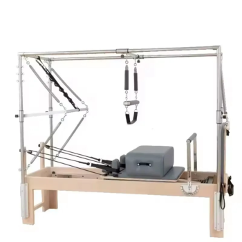 3 in 1 Maple Wood Pilates Reformer with Silent Pulley System for Home Gyms