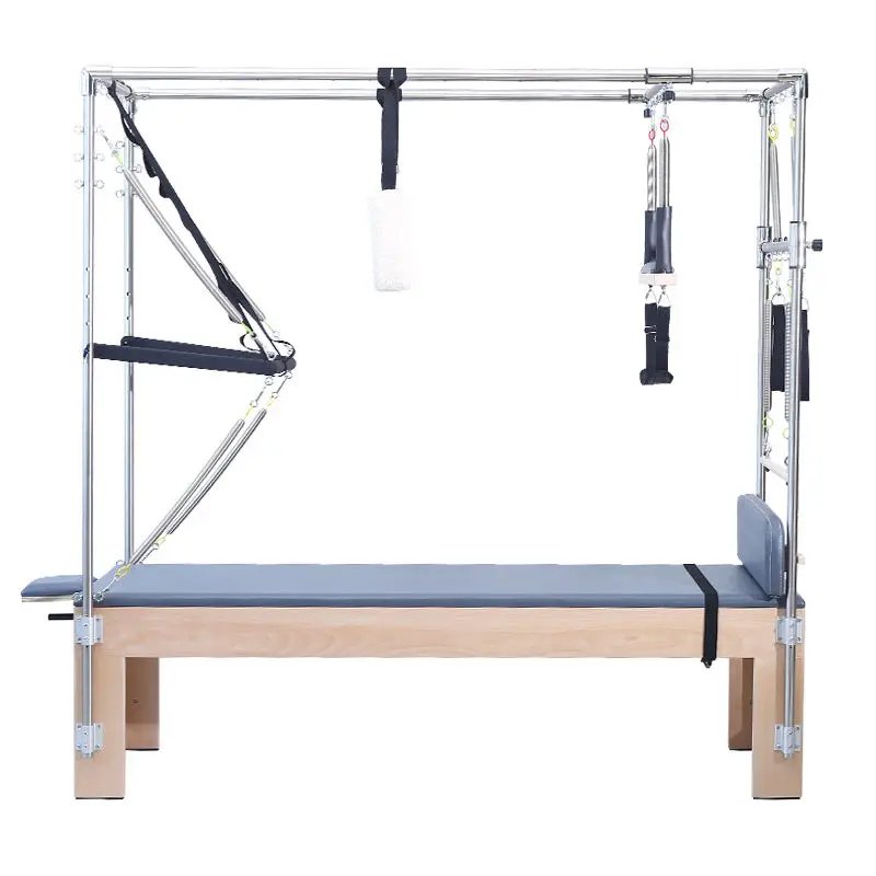 Pilates Reformer Cadillac with Adjustable Resistance Spring for Home Core Training