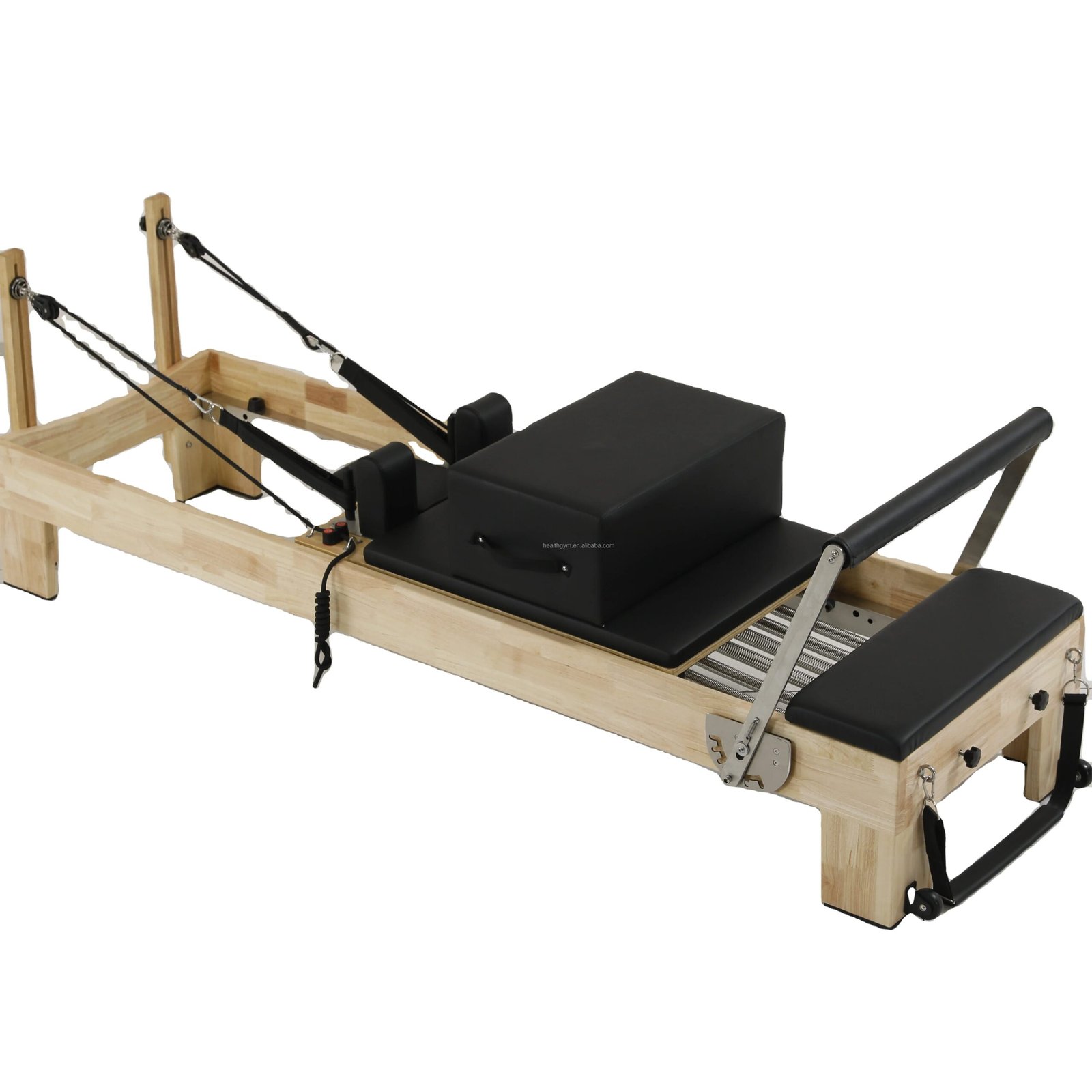 Pilates Reformer with Maple Wood Construction for Studio & Home Workouts