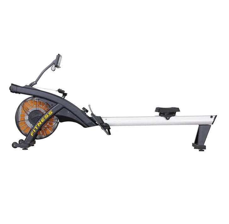 Commercial Wind Resistance Air Rower with Metal Flywheel for Gym Cardio Training