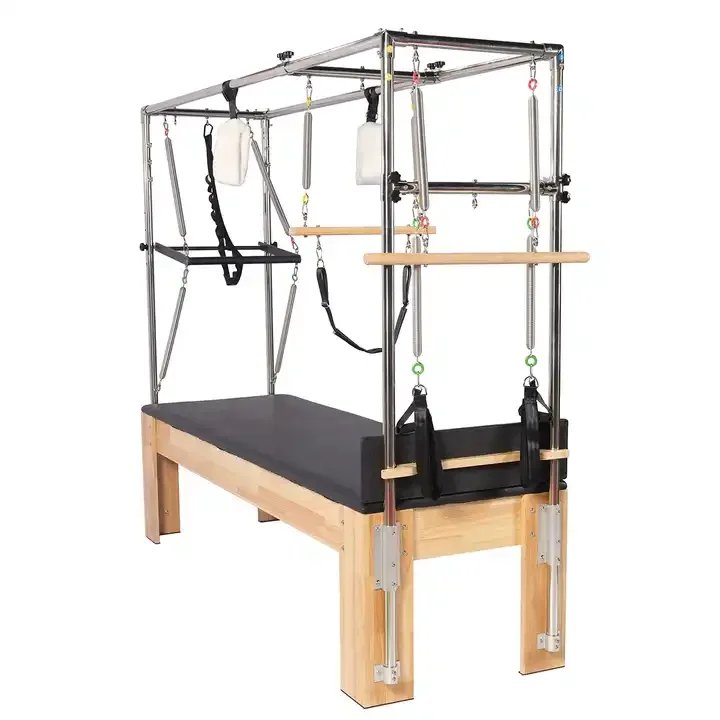 Commercial Solid Wood Yoga Exercise Cadillac Bed with Adjustable Bracket for Pilates Studios