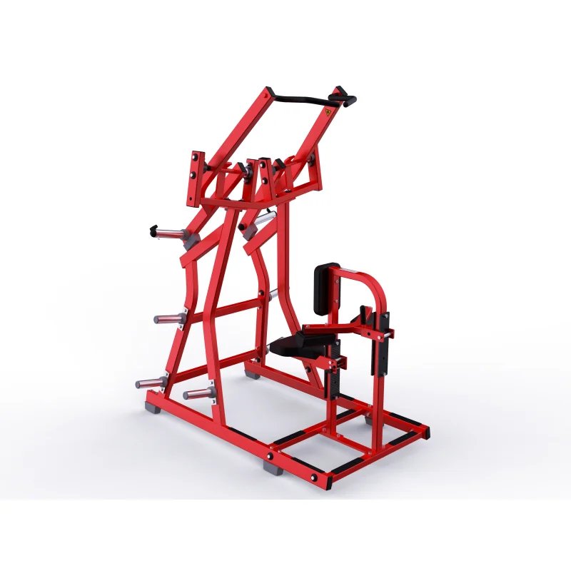 Split-type Front Pullback Machine for Back Muscle Training with Free Weight Resistance