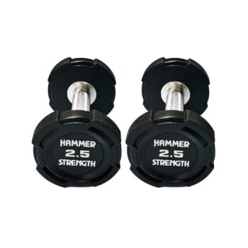 PU Urethane Round Dumbbell Set 2.5-50kg for Commercial Gym Strength Training