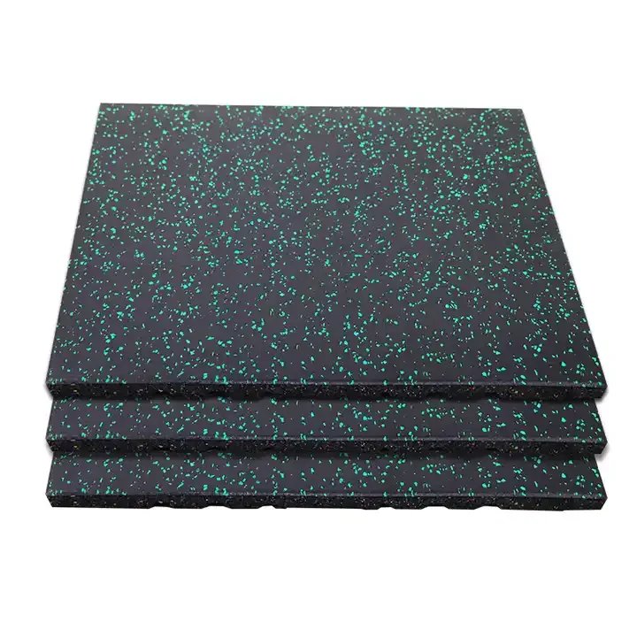 Gym Rubber Floor Mat 10mm-50mm Thick Shock Absorbing Waterproof Sport Flooring