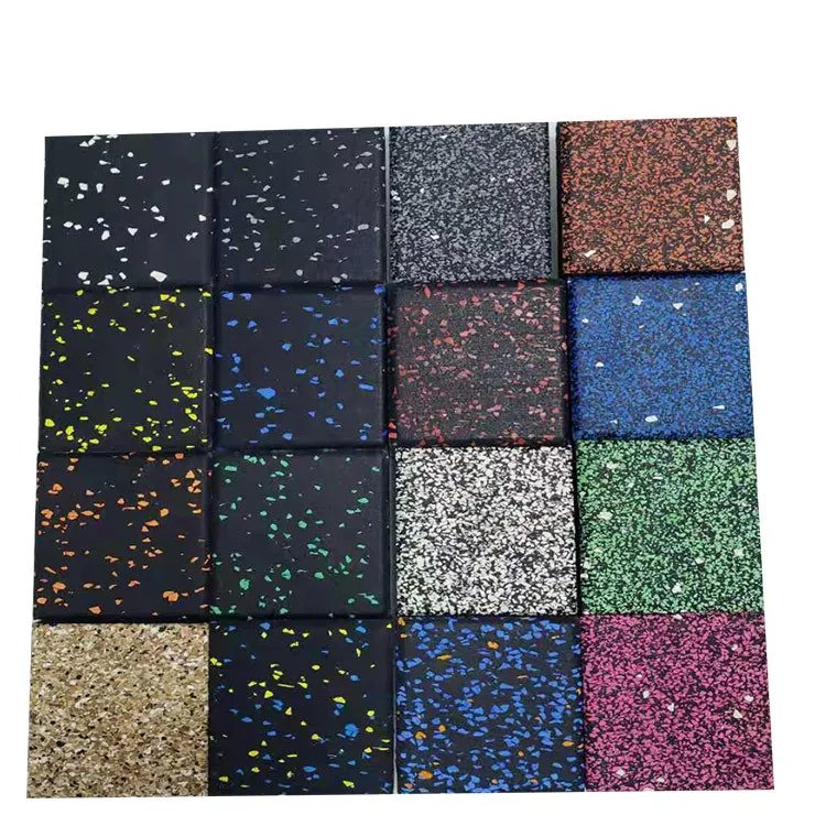 Weight Lifting Gym Rubber Flooring Tiles Mat with Shock Absorption for Fitness Centers