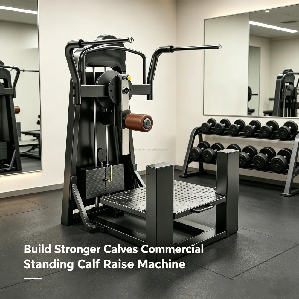 Commercial Pin Loaded Standing Calf Raise Machine with Heavy-Duty Steel Frame for Gyms