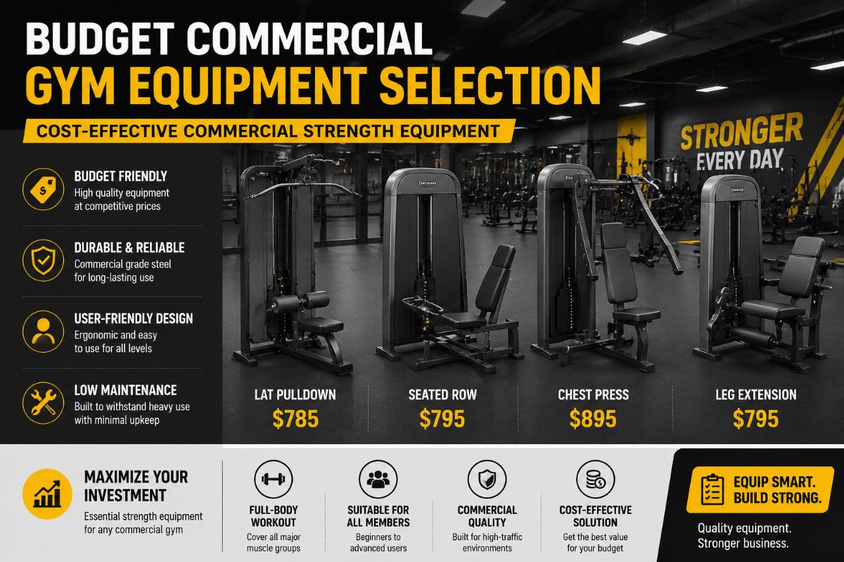Budget commercial gym equipment selection