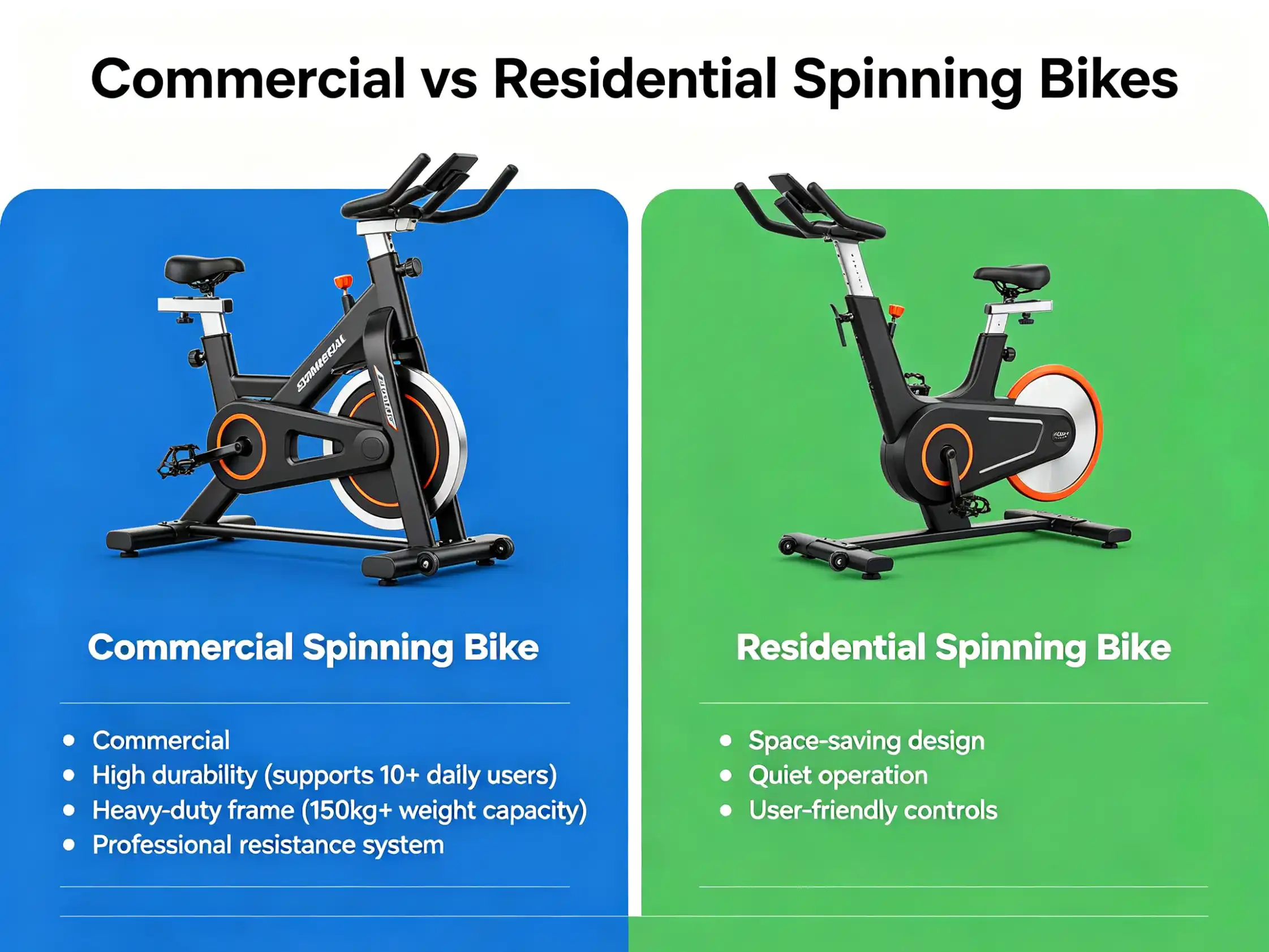 Commercial vs residential spinning bikes