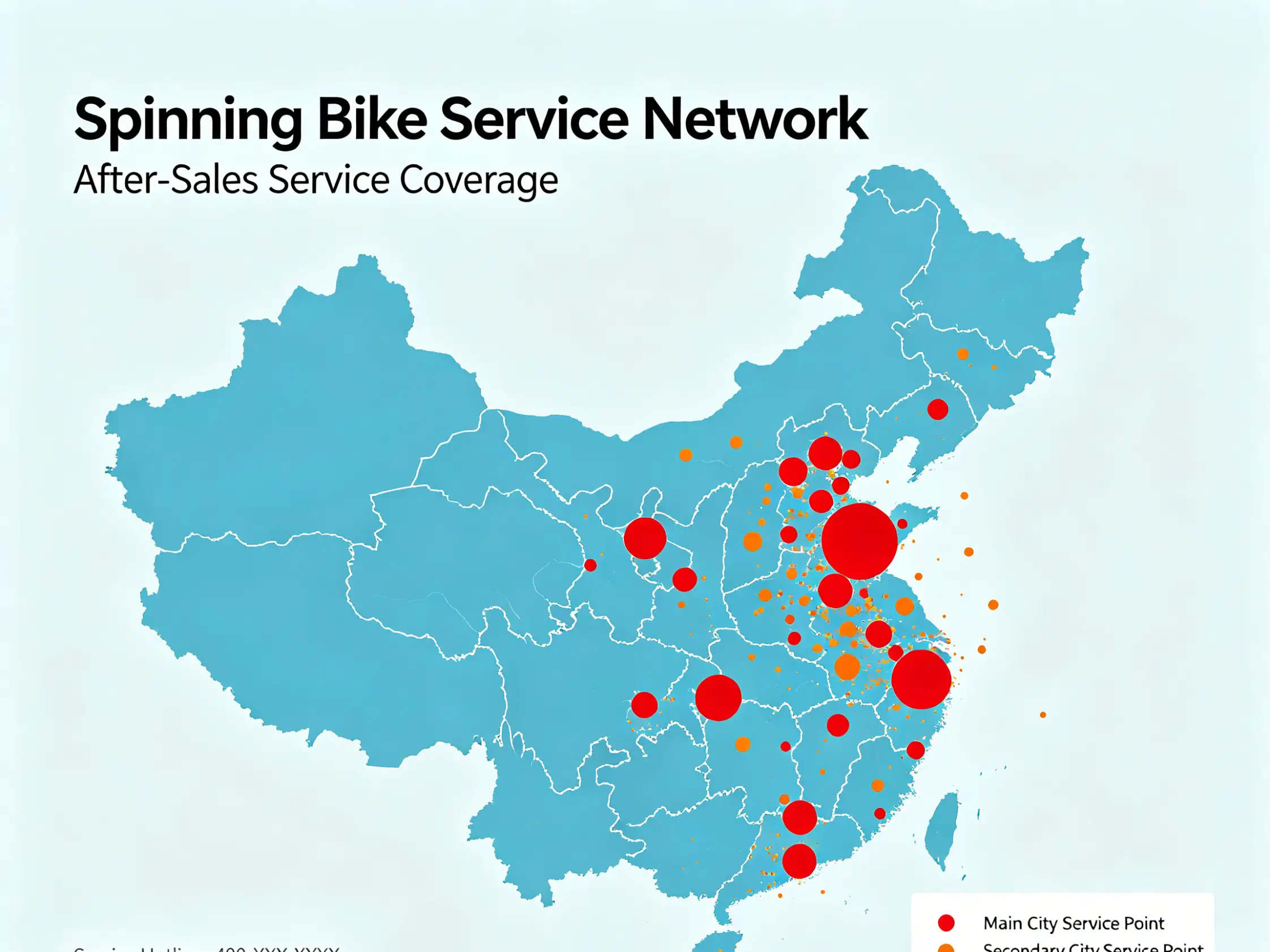 Spinning bike service network