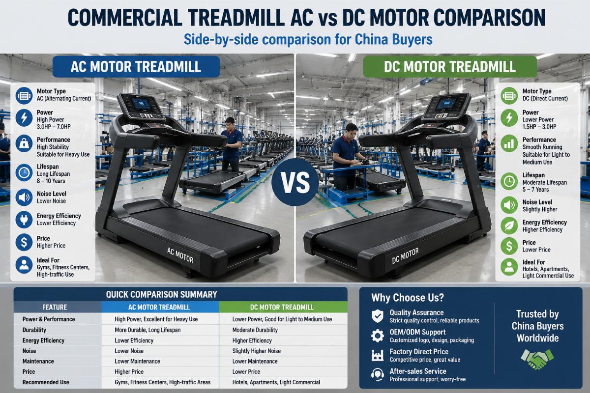 How to Pick Correct Treadmill Motor from Chinese Manufacturers for Gyms?