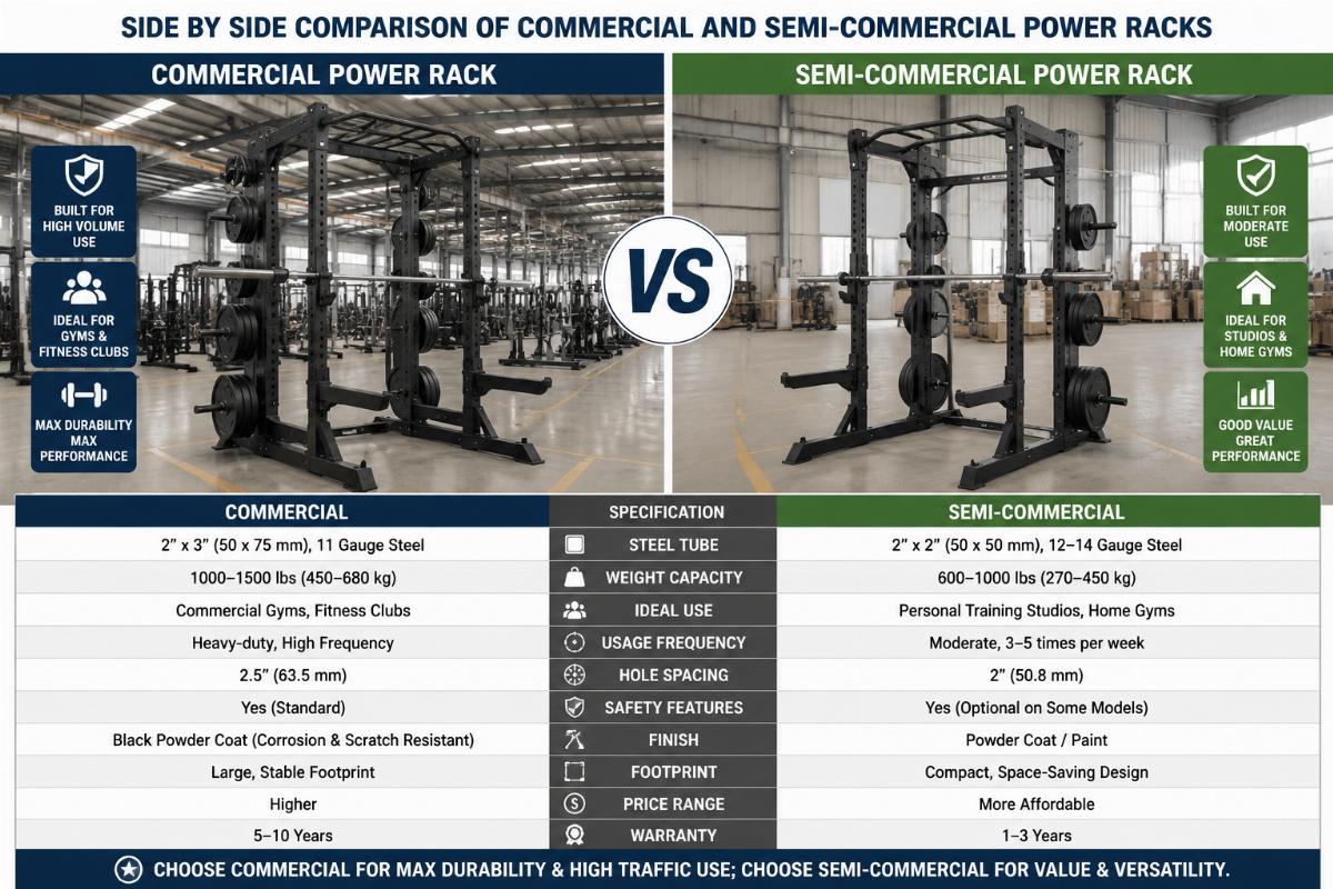 How to Pick Commercial vs Semi-Commercial Racks From China Manufacturers for Gyms
