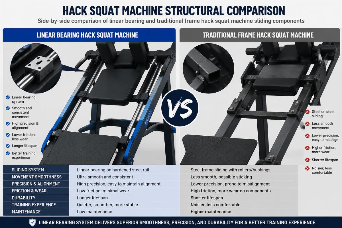 How to Pick Between Linear Bearing & Traditional Frame Hack Squat Machine from China Manufacturer