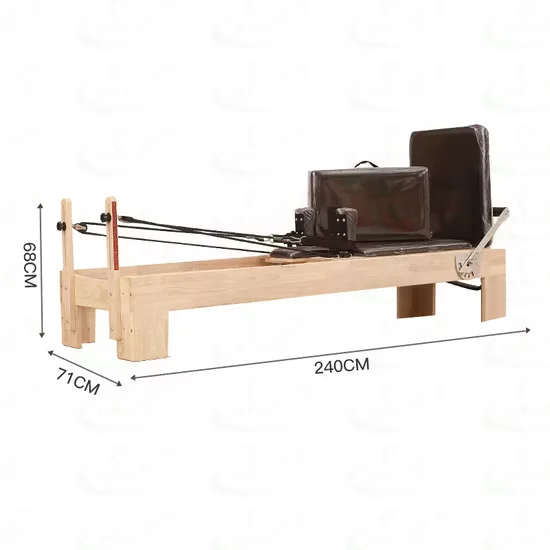 White Maple Wood Pilates Reformer for Sale Studio Gym Equipment